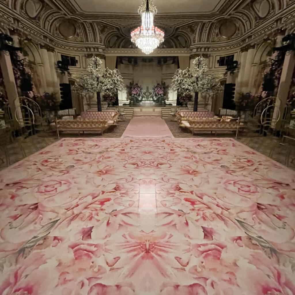 Custom Rose Designed Wedding Floor
