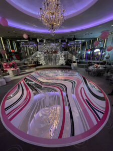 Pink Marble Dance Floor Design